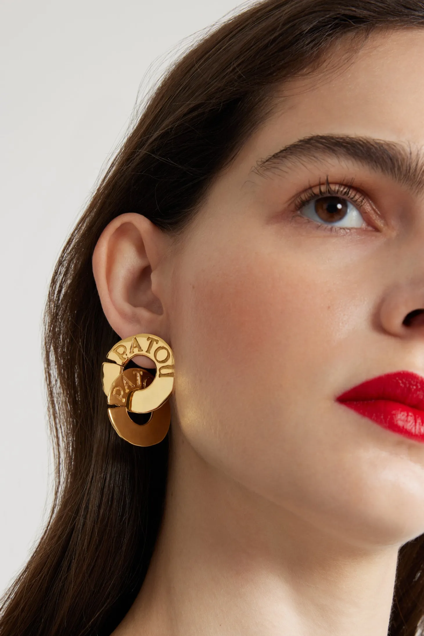 Boucles d'oreilles pièce doubles en laiton doré