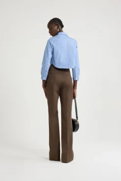 Chemise courte en popeline de coton bio imprimée