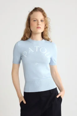 Top à logo Patou en maille de coton mélangé